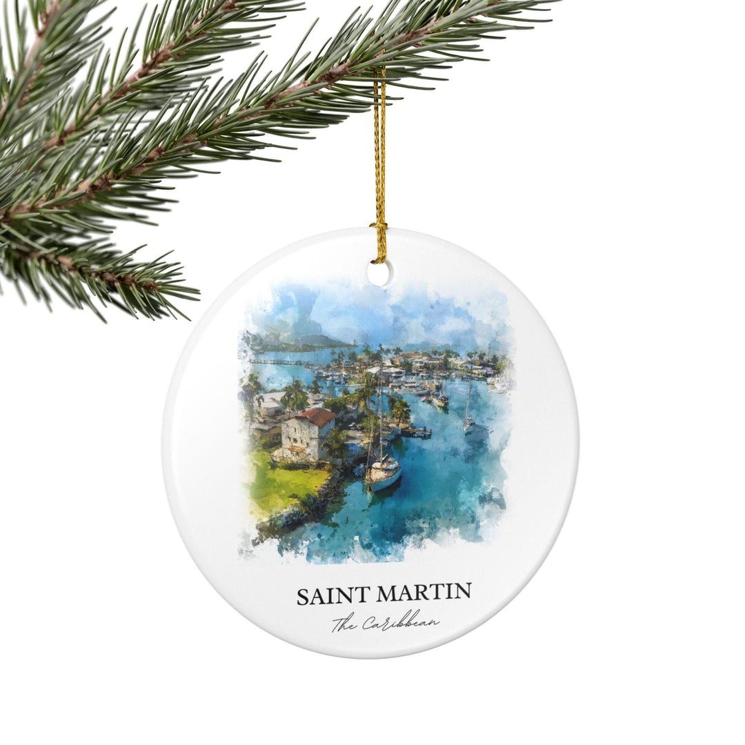 Saint Martin Ornament: Unique Caribbean Souvenir, St. Martin Xmas Decor, and Authentic Saint Martin Island Gift