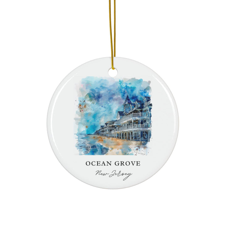 Ocean Grove NJ Ornament: Unique Ocean Grove Souvenir, Jersey Shore Xmas Decor, and Authentic Jersey Shore Gift