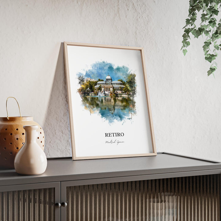 Retiro, Spain – Watercolor Art Print