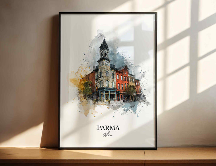 Parma, Ohio – Watercolor Art Print