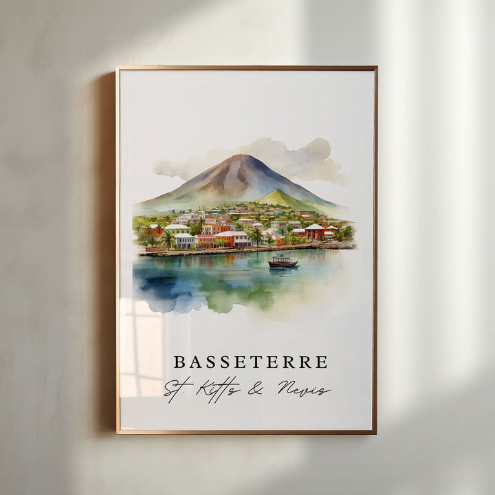 Basseterre Wall Art - Saint Kitts and Nevis Print