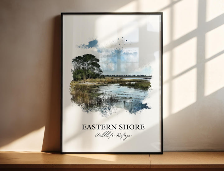 Eastern Shore, Virginia, USA – Watercolor Art Print