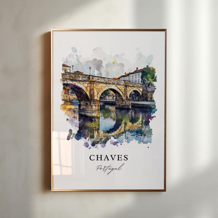 Chaves, Portugal – Watercolor Art Print
