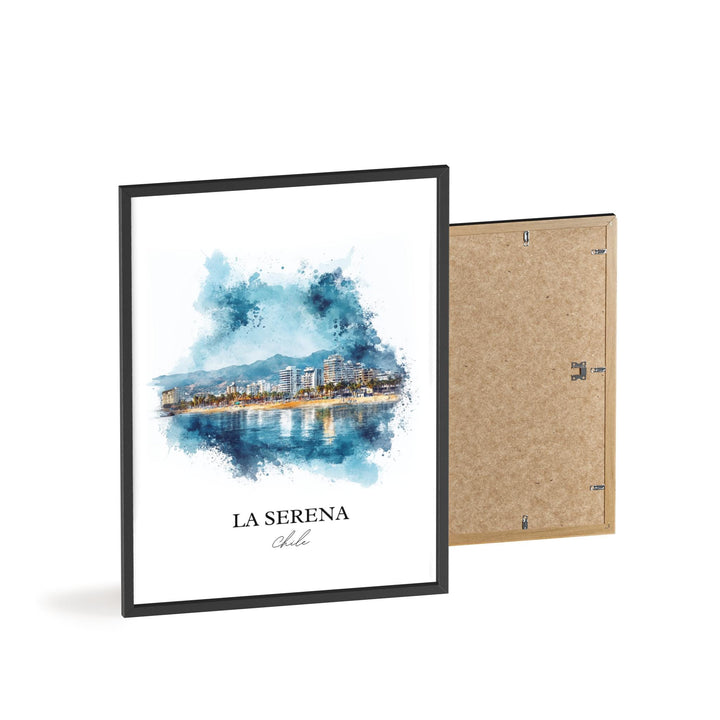 La Serena Chile Art, La Serena Print, Chile Watercolor Art, La Serena Chile Gift, Travel Print, Travel Poster, Housewarming Gift