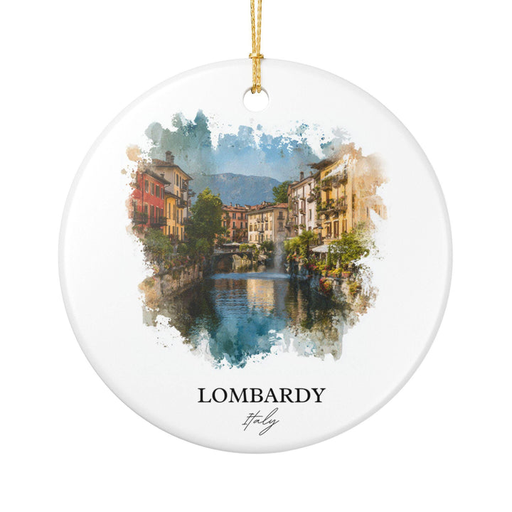 Lombardy Italy Ornament: Unique Lombardy IT Souvenir, Lombardy Xmas Decor, and Authentic Lombard Italy Gift