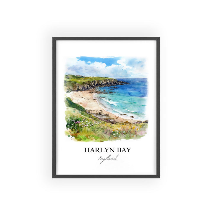 Harlyn Bay, United Kingdom – Watercolor Art Print