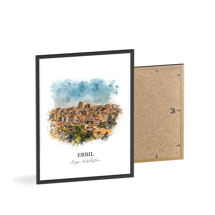 Erbil, Iraq – Watercolor Art Print