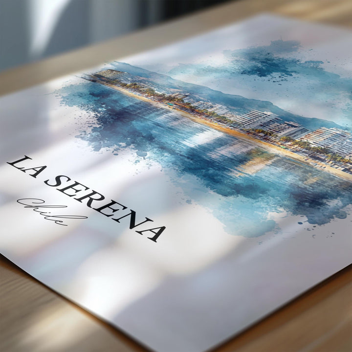 La Serena Chile Art, La Serena Print, Chile Watercolor Art, La Serena Chile Gift, Travel Print, Travel Poster, Housewarming Gift