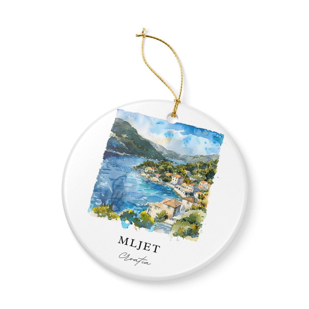 Mljet Croatia Ornament: Unique Mljet Souvenir, Mljet Xmas Decor, and Authentic Mljet Croatia Gift