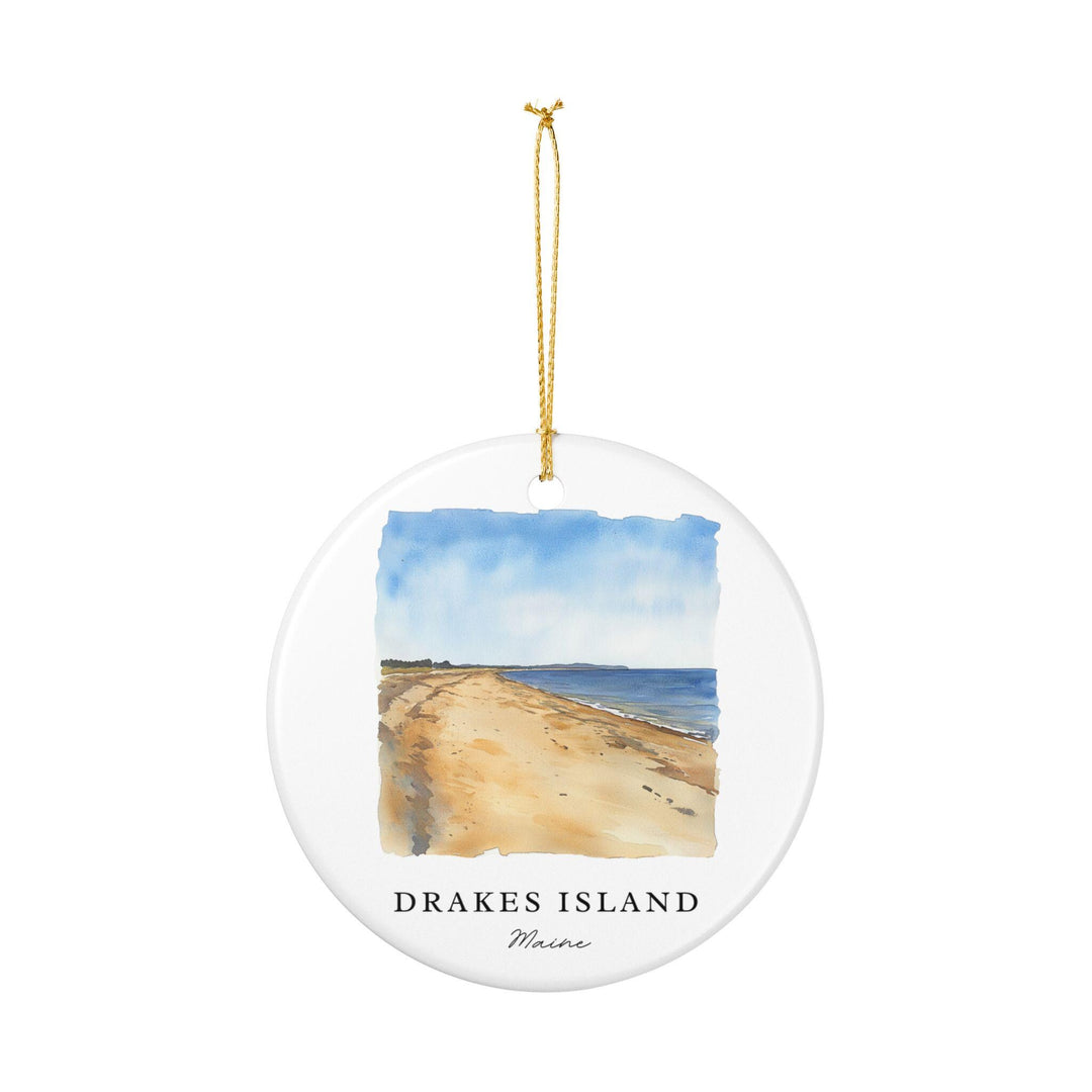 Drakes Island Ornament: Unique Drakes Island Souvenir, Maine Xmas Decor, and Authentic Drakes Island ME Gift