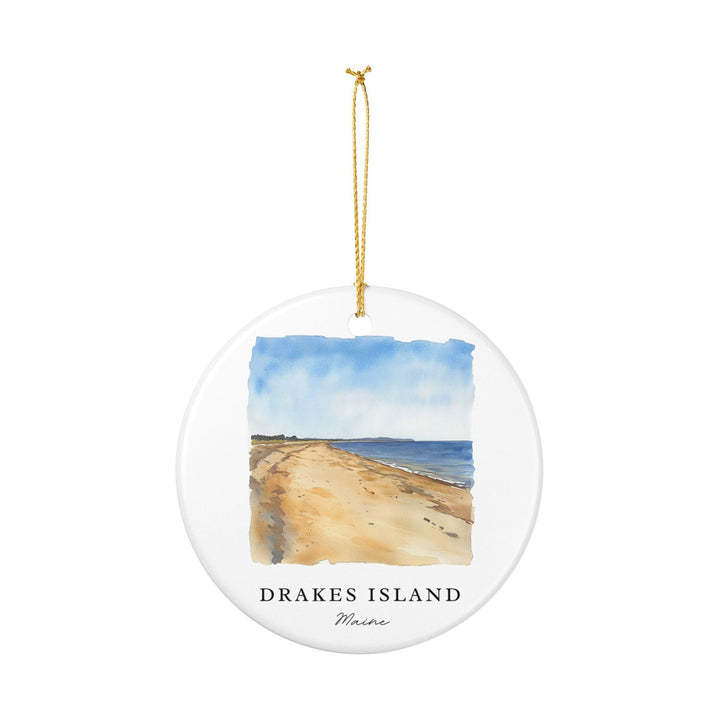 Drakes Island Ornament: Unique Drakes Island Souvenir, Maine Xmas Decor, and Authentic Drakes Island ME Gift