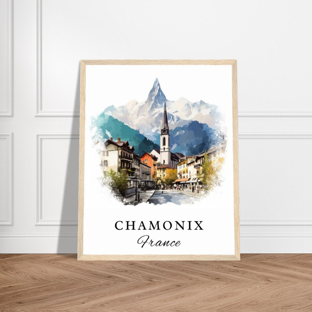 Chamonix France wall art - France, Chamonix poster, Chamonix Wedding gift, Birthday present, Custom Text, Personalised Gift