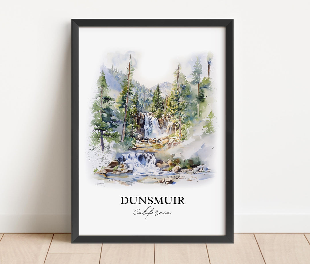 Dunsmuir Wall Art, Siskiyou County Print, Shasta-Trinity Forest Art, Dunsmuir CA Gift, Travel Print, Travel Poster, Housewarming Gift