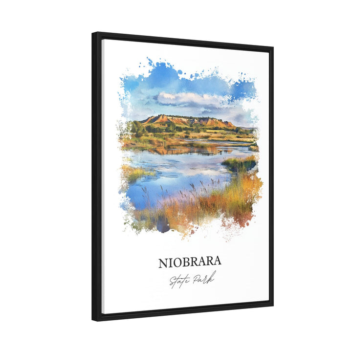 Niobrara State Park Wall Art, Knox County NE Print, Nebraska Watercolor, Niobrara Park Gift, Travel Print, Travel Poster, Housewarming Gift