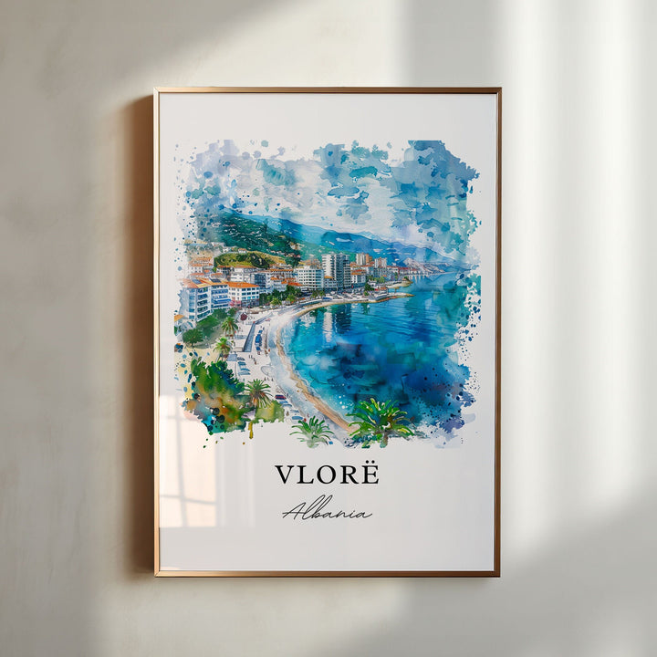 Vlorë Albania Wall Art, Vlorë Print, Labëria Region, Vlorë Albania Gift,