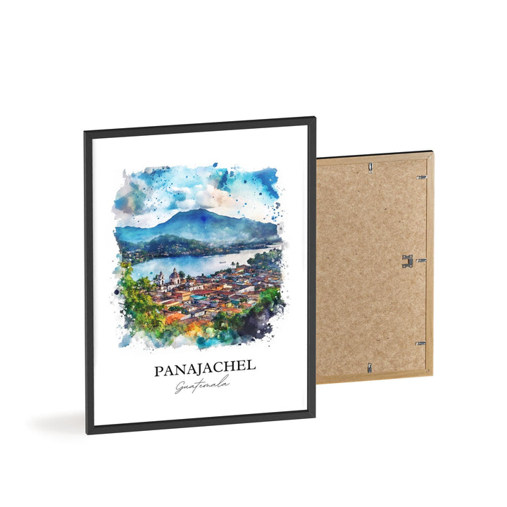 Panajachel Wall Art, Guatemala Print, Guatemala Watercolor Art, Panajachel Gift, Travel Print, Travel Poster, Housewarming Gift