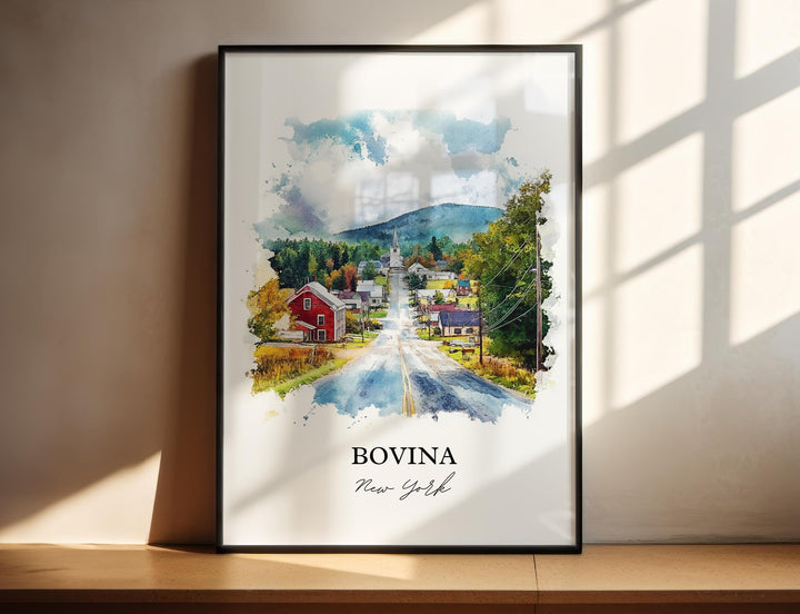 Bovina New York Wall Art, Delaware County NY Print, New York State Artwork, Bovina NY Gift, Travel Print, Travel Poster, Housewarming Gift
