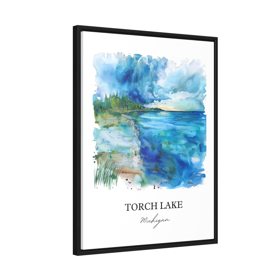 Torch Lake, Michigan, USA – Watercolor Art Print