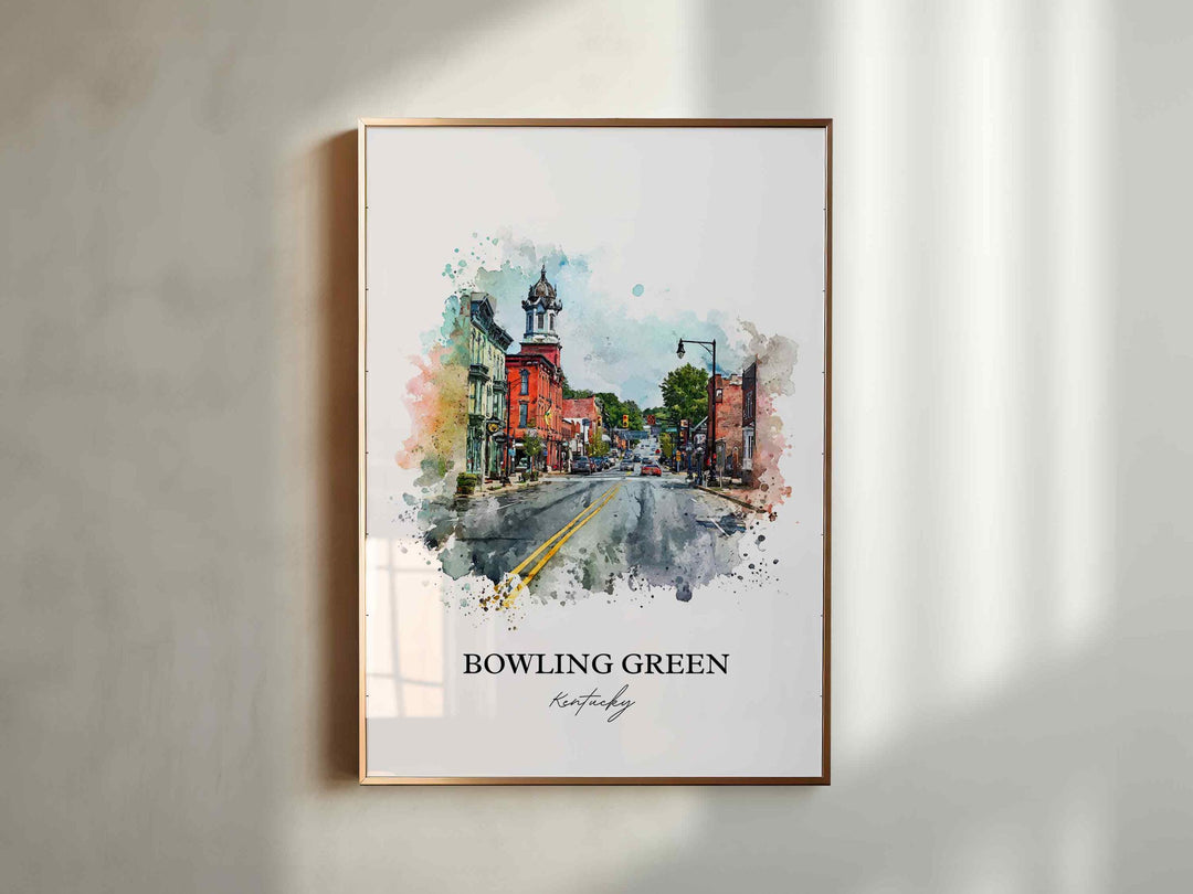 Bowling Green, Kentucky – Watercolor Art Print