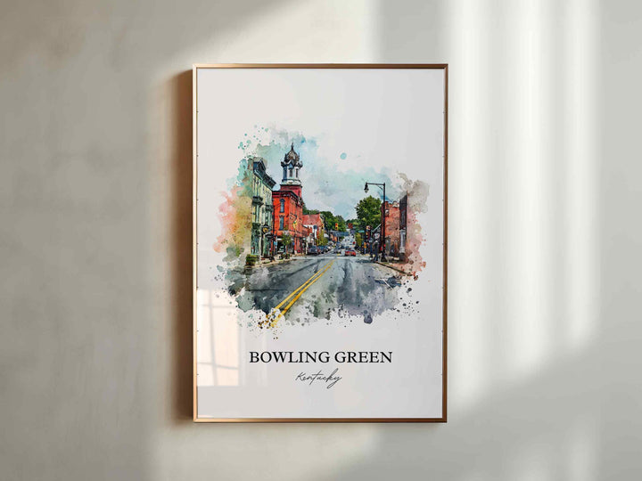 Bowling Green, Kentucky – Watercolor Art Print