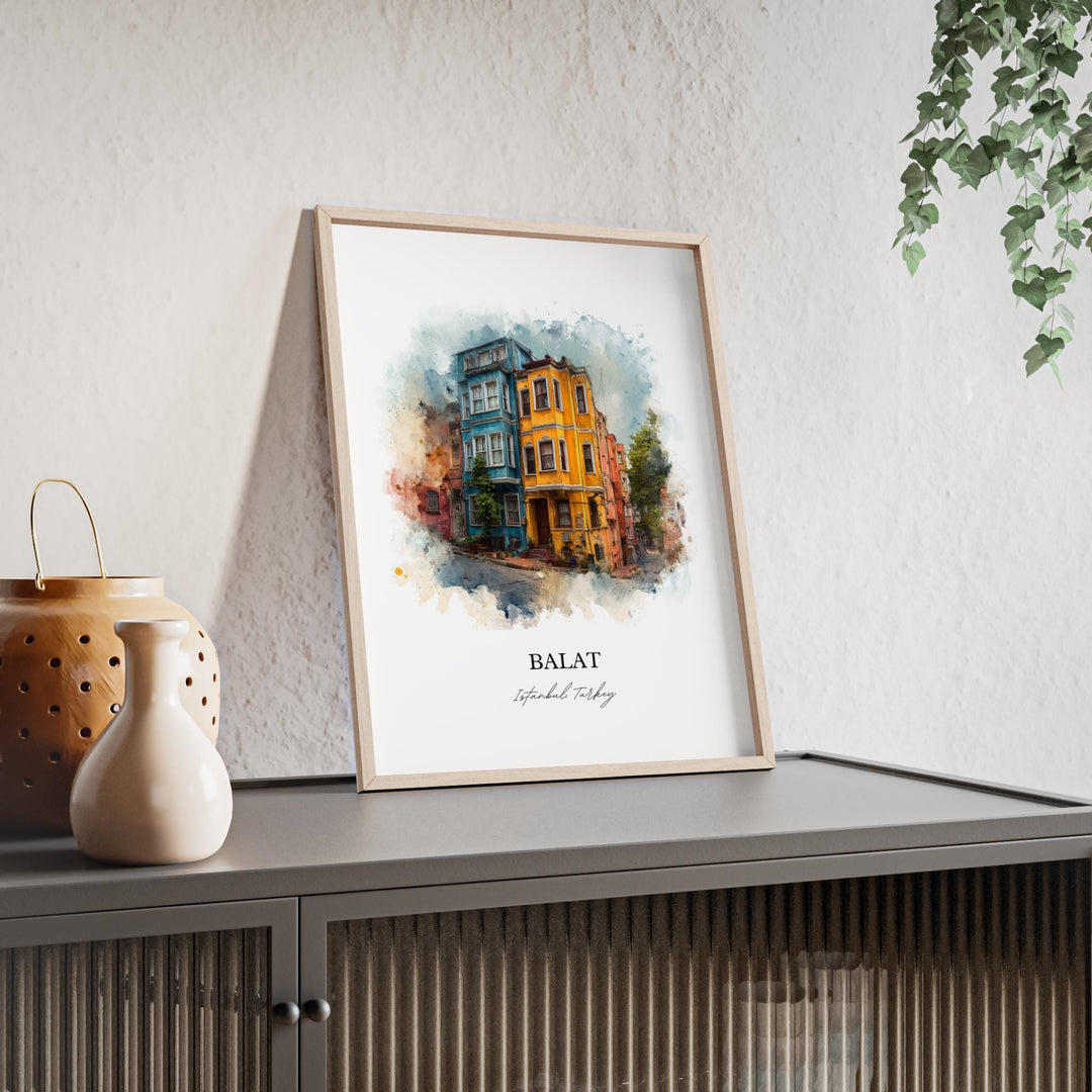 Balat Istanbul Wall Art, Istanbul Print, Istanbul Watercolor Art, Istanbul Turkey Gift, Turkey Print, Travel Poster, Housewarming Gift