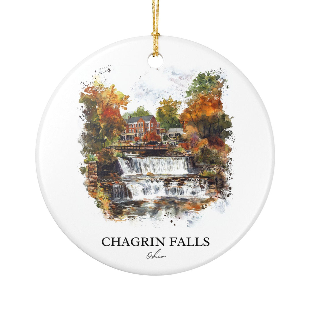 Chagrin Falls Ornament: Unique Chagrin Falls OH Souvenir, Chagrin Falls Xmas Decor, and Authentic Chagrin Falls OH Gift