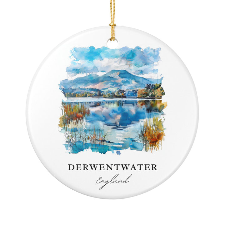 Derwentwater Ornament: Unique Lake District Souvenir, England Xmas Decor, and Authentic Derwentwater Gift