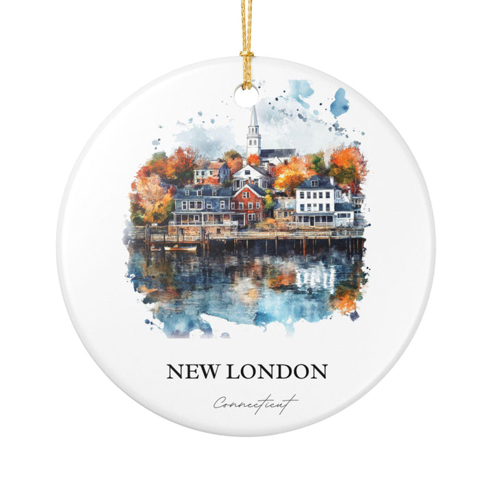New London CT Ornament: Unique New London CT Souvenir, Connecticut Xmas Decor, and Authentic New London Gift