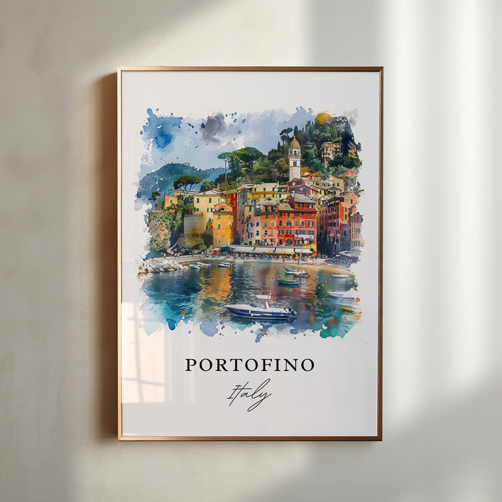 Portofino, Italy – Watercolor Art Print
