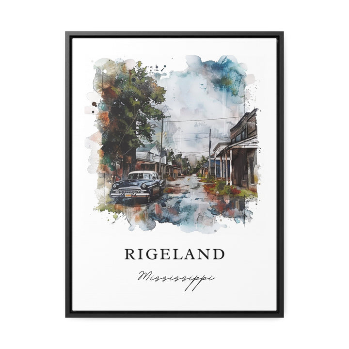 Rigeland MS Art, Rigeland Mississippi Print, Madison County MS Watercolor, Jackson MS Gift,