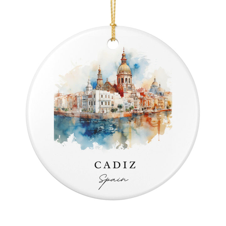Cadiz Spain Ornament: Unique Cadiz Spain Souvenir, Spain Xmas Decor, and Authentic Cadiz Spain Gift