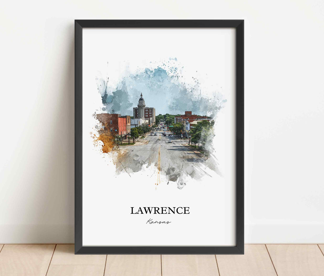 Lawrence, Kansas – Watercolor Art Print
