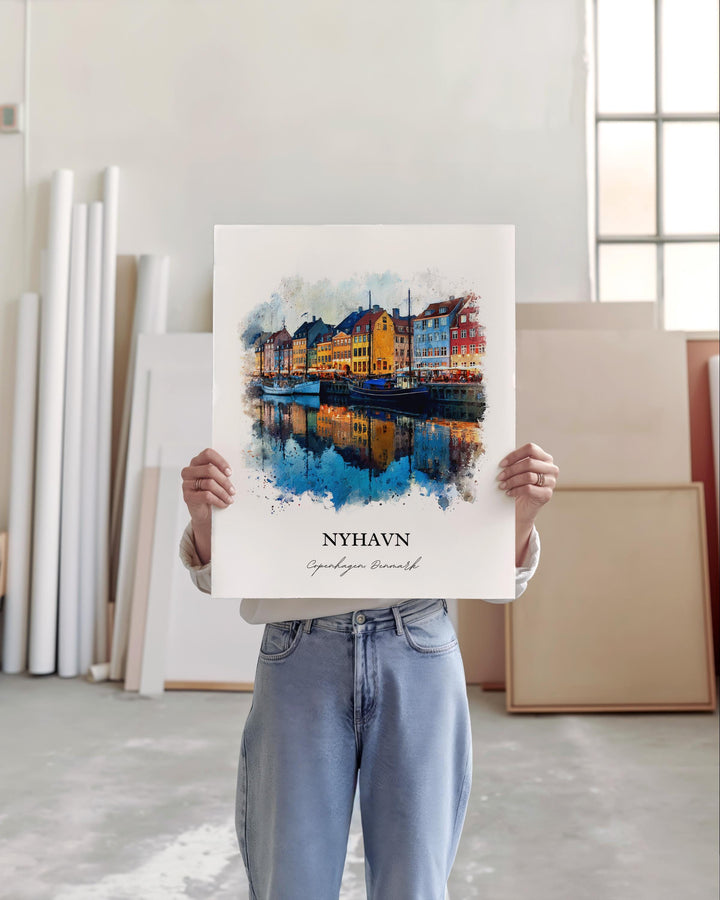 Nyhavn, Denmark – Watercolor Art Print