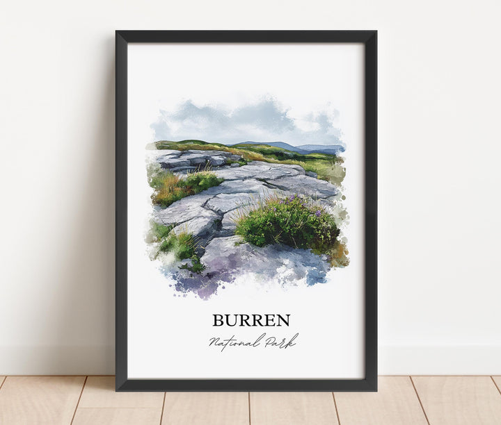 Burren National Park, Ireland – Watercolor Art Print
