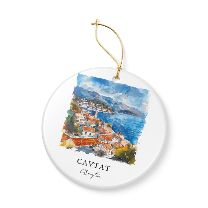 Cavtat Croatia Ornament: Unique Cavtat Souvenir, Cavtat Xmas Decor, and Authentic Cavtat Croatia Gift