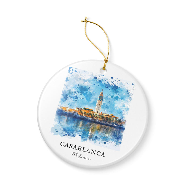 Casablanca, Morocco Ornament: Unique Casablanca Souvenir, Casablanca Morocco Xmas Decor, and Authentic Morocco Gift