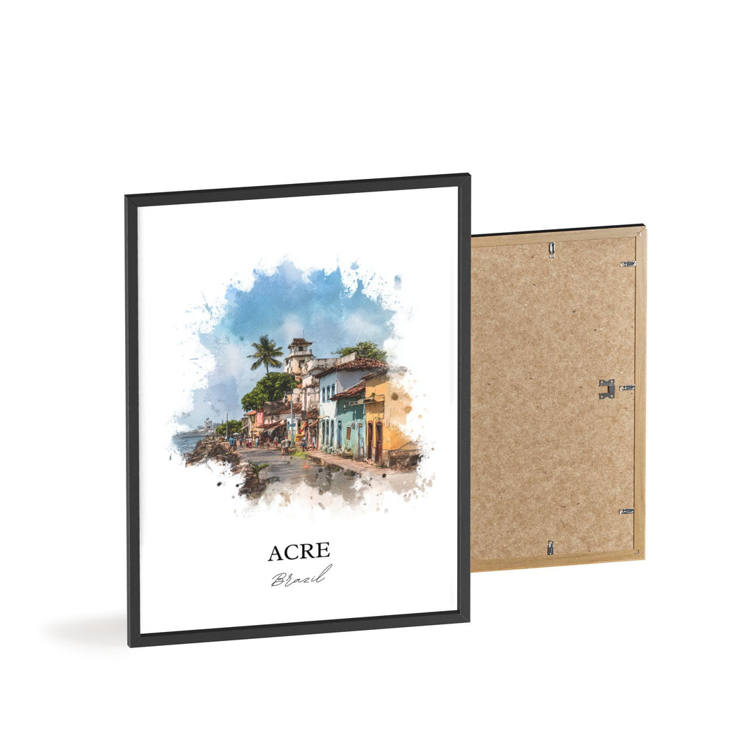 Acre Brazil Wall Art, Acre Brazil Print, Acre Brazil Watercolor Art, Brazil Gift, Brazil Travel Print, Travel Poster, Housewarming Gift