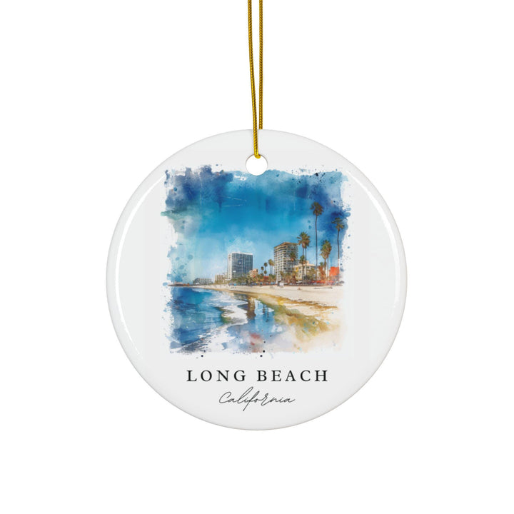 Long Beach Cali Ornament: Long Beach LA Souvenir, Long Beach California Decor, and Authentic Long Beach Xmas Gift