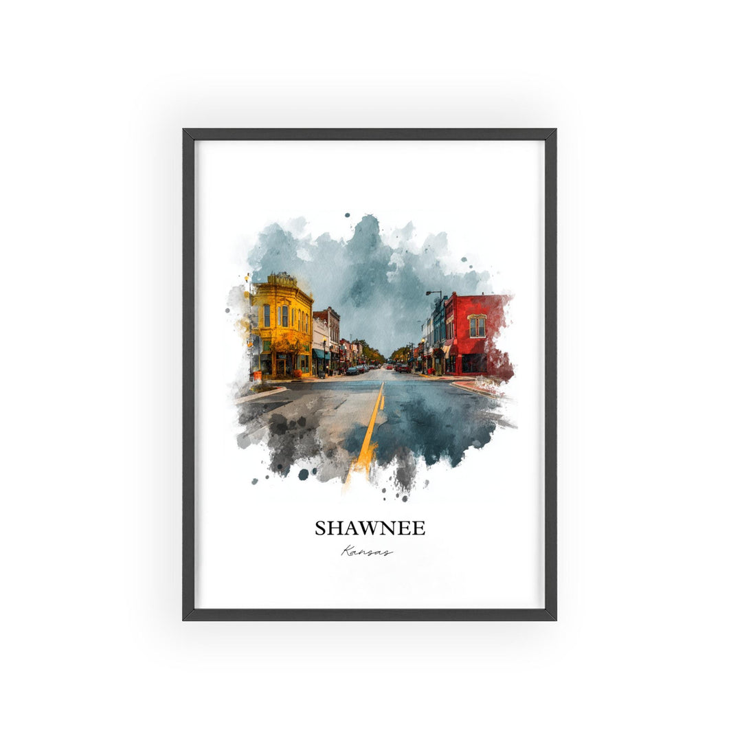 Shawnee, Kansas – Watercolor Art Print