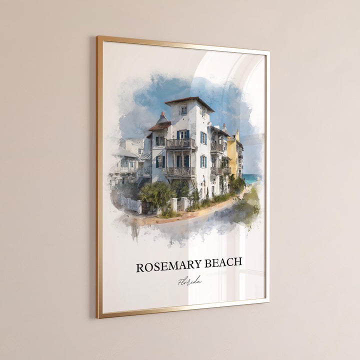 Rosemary Beach, Florida – Watercolor Art Print