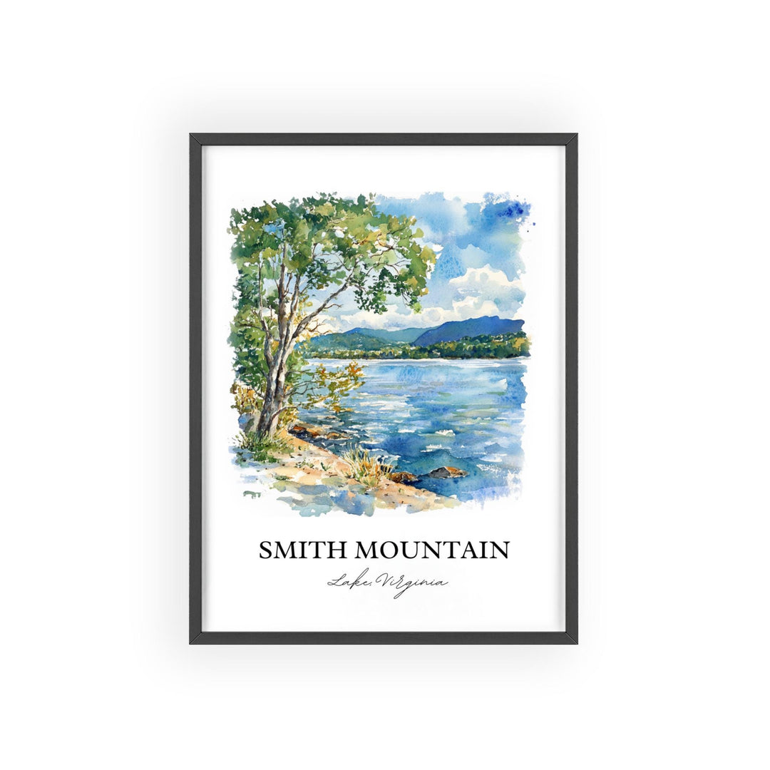 Smith Mountain Lake Art, Roanoke Region Print, Virginia Artwork, Smith Mountain Lake Gift, Travel Print, Travel Poster, Housewarming Gift