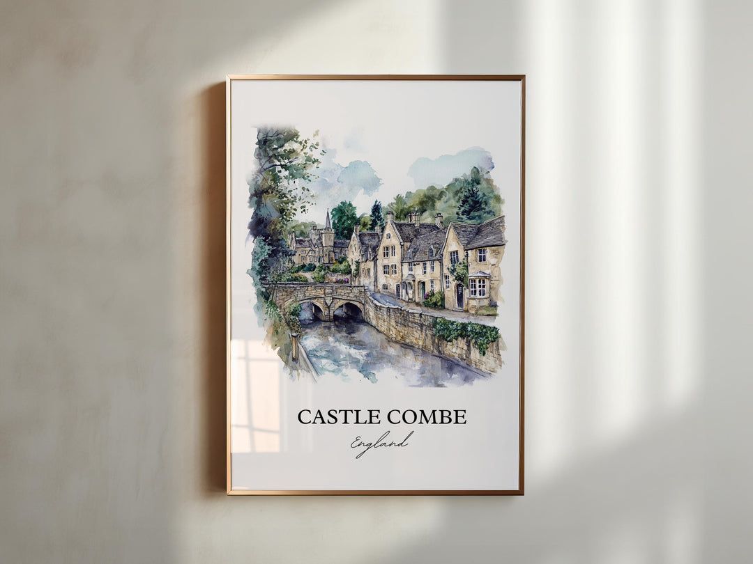 Castle Comb Wall Art, Wiltshire Print, England Watercolor Art, Castle Comb England Gift, Travel Print, Travel Poster, Housewarming Gift