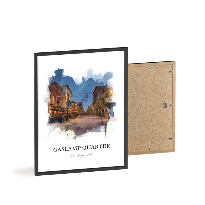 Gaslamp Quarter, San Diego – Watercolor Art Print
