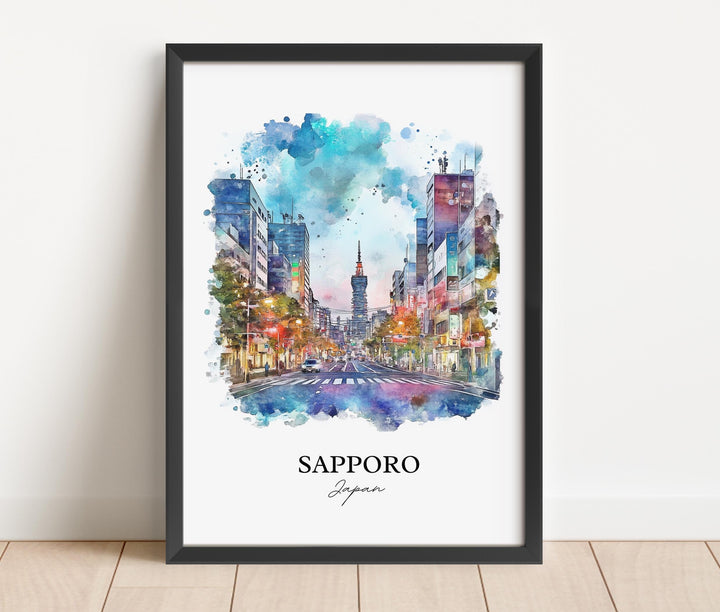 Sapporo, Japan – Watercolor Art Print