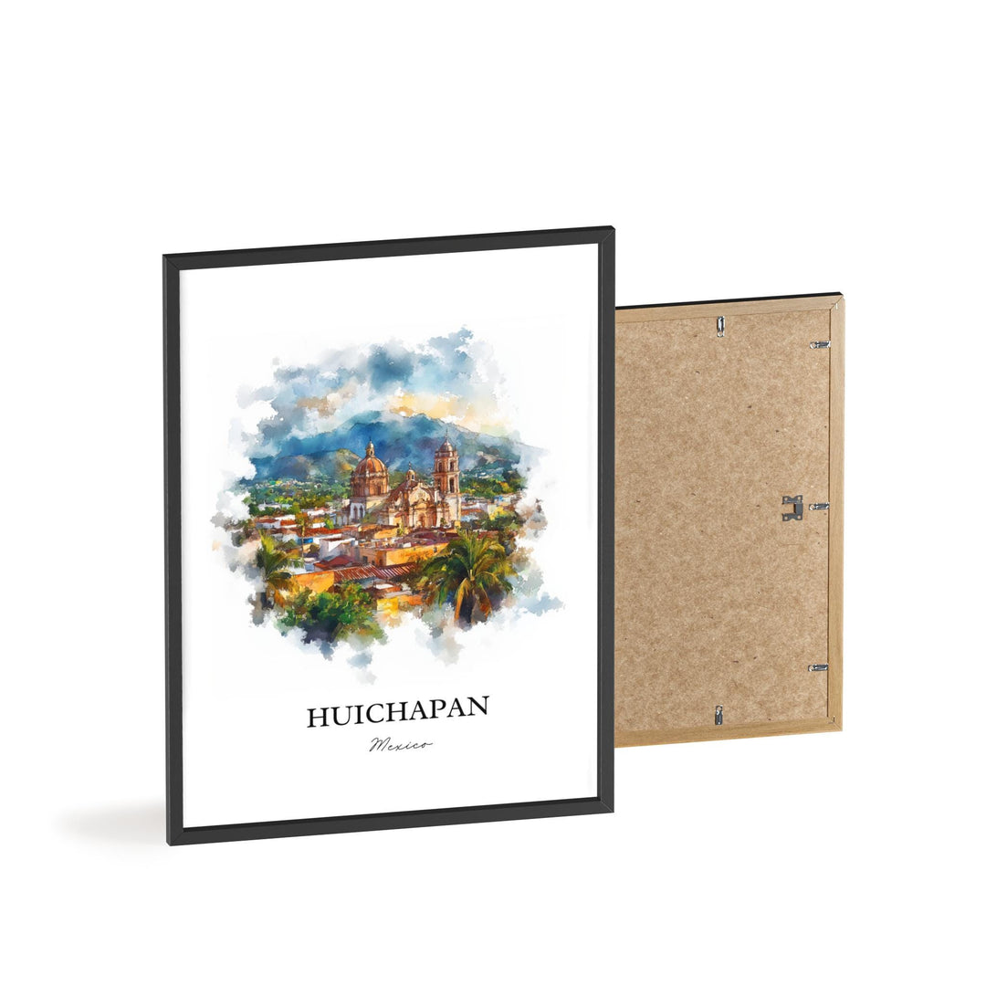 Huichapan Mexico Wall Art, Hidalgo Print, Mexico Watercolor Art, Huichapan Gift, Travel Print, Travel Poster, Housewarming Gift