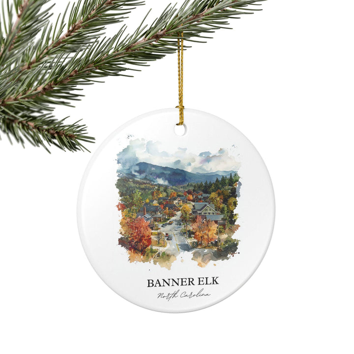Banner Elk NC Ornament: Unique Banner Elk NC Souvenir, North Carolina Xmas Decor, and Authentic Banner Elk NC Gift