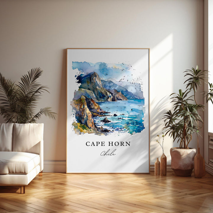 Cape Horn Chile Wall Art, Chile Print, Cape Horn Wall Art, Cape Horn Gift, Travel Print, Travel Poster, Travel Gift, Housewarming Gift