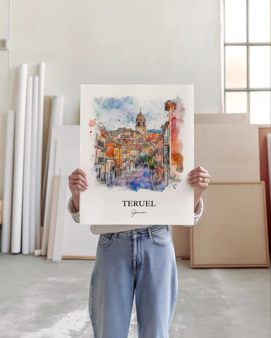 Teruel Spain Travel Print Wall Art Teruel Wall Hanging Home Décor Aragon Region Gift Art Lovers Spain Art Lover Gift Teruel Poster