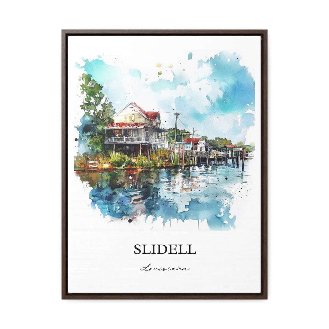 Slidell Louisiana Wall Art, Lake Pontchartrain Print, Louisiana Watercolor Art, Slidell Gift, Travel Print, Travel Poster, Housewarming Gift