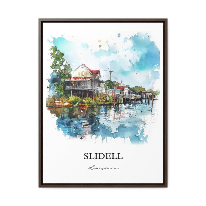 Slidell Louisiana Wall Art, Lake Pontchartrain Print, Louisiana Watercolor Art, Slidell Gift, Travel Print, Travel Poster, Housewarming Gift